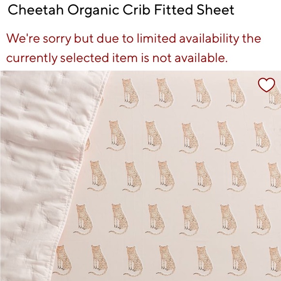 Pottery Barn Cheetah Crib Sheet - Picture 2 of 3